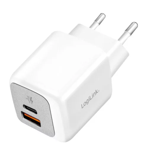 Logilink Kettős USB töltőkészlet (20 db), 1x USB-C (PD), 1x USB-A, 20 W, fehér (PA0320SB)