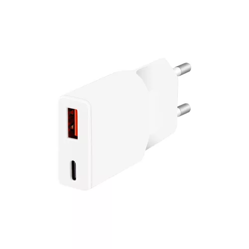 Logilink Dual-USB-C GaN töltő, 1x USB-C (PD), 1x USB-A (QC), 30 W, fehér (PA0348)