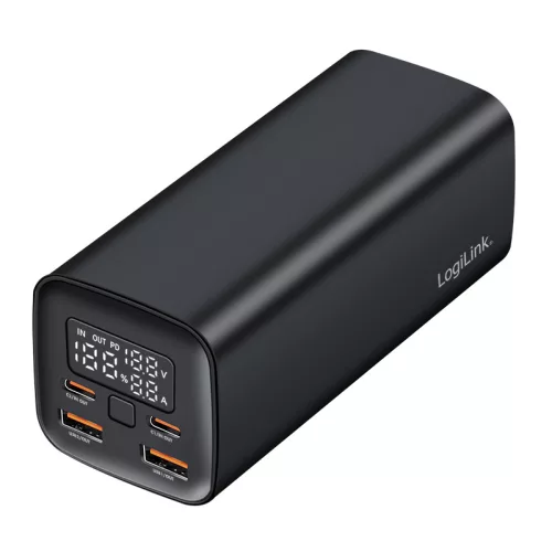 Logilink Power bank 20 000 mAh, QC 3.0 és PD 3.0 65 W, fekete (PA0350)