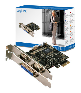 Logilink PCI Express kártya, 2x soros és 1x párhuzamos