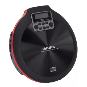   Aiwa PCD-810RD Hordozható CD-lejátszó – Klasszikus Zenehallgatás Modern Kényelemmel, fekete/piros színben