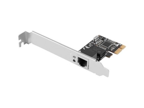 LANBERG PCI-EXPRESS">RJ45 ETHERNET ADAPTER HÁLÓZATI KÁRTYA PCI-E X1 1X RJ45 1GB RTL8111C LOW PROFILE
