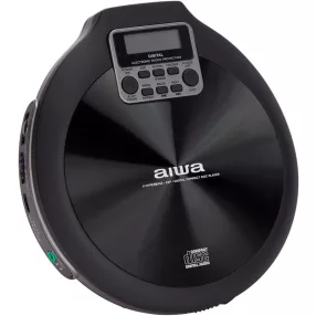   Aiwa PCP-850BK Hordozható MP3 Discman X-HyperBass és 50mp ESP védelemmel, fülhallgatóval és igényes tárolóval, fekete (PCP-850BK)