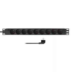  Logilink 19" PDU 9 x francia/belga szabványos kimenet Type E (PDU9F03)