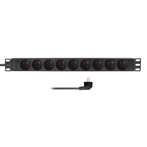 Logilink 19" PDU 9 x francia/belga szabványos kimenet Type E (PDU9F03)