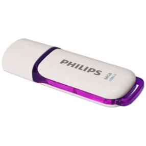   Philips USB 3.0 64GB Snow Edition pendrive, fehér/lila (PH668213)