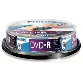 Philips DVD-R47CB 16x cake box lemez 10db/csomag (PH922524)