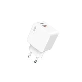   YOOUP NC55-D Hálózati töltő adapter 30W duplavUSB-A,USB-C