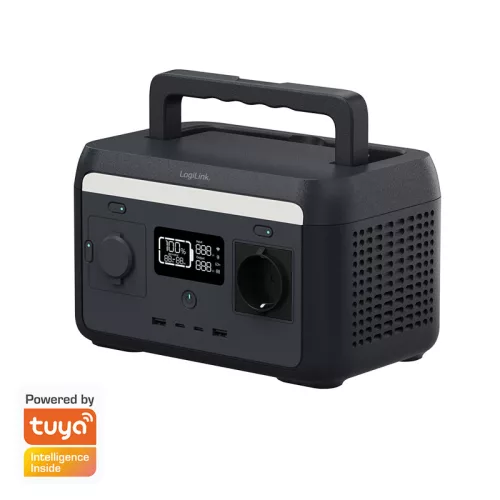 Logilink Hordozható erőmű, 300 W, LiFePO4 akkumulátor, Tuya kompatibilis, fekete (PPS0300)
