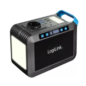   Logilink Hordozható erőmű, 300 W, 64 000 mAh, 7x kimenet, IP20, fekete/kék (PPS0301)