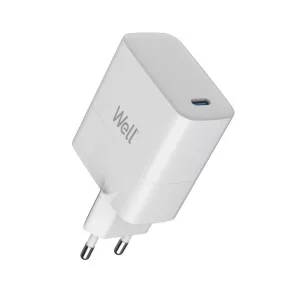   Well PSUP-USB-WPD6501WE-WL 1xUSB-C GaN, PD Hálózati töltő – Fehér (65W)