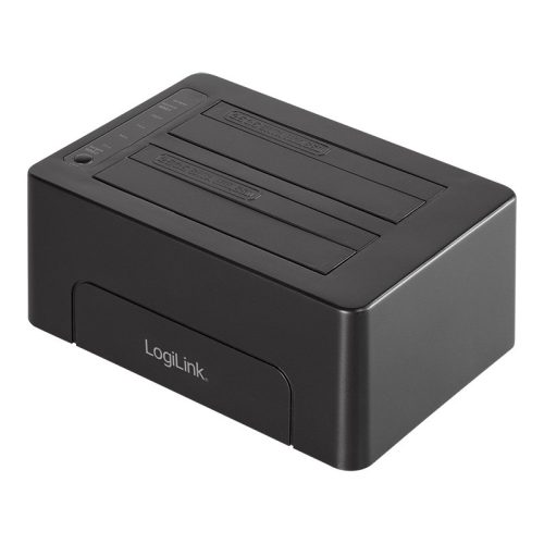 LogiLink USB 3.1 Gen 2 Quickport, 2-rekeszes, 2,5/3,5" SATA HDD/SSD-hez