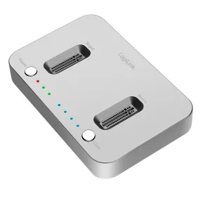   Logilink Két M.2 NVMe SSD dokkolóállomás, offline klónozási funkció, USB 3.2 Gen 2, ezüst (QP0033)