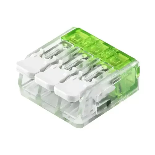 Well QWC-221A/3-10-WL vezeték összekötő rögzítő-leválasztókkal 0,5 mm átmérő - 6 mm2 3-pólusú 10 darab/csomag