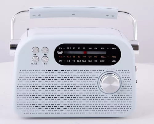 Trevi RDA 70 BR Klasszikus Retro FM/AM/SW rádió, Bluetooth-tal, USB és SD kártya bemenet, beépített akku, zöldes-kék szín (RDA70BR04)