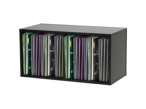 Glorious Record Box 230 Black Bakelit lemez tartó bútor (Fekete)