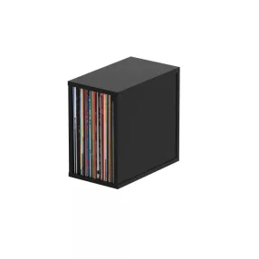   Glorious Record Box 55 Black Bakelit lemez tartó bútor (Fekete)