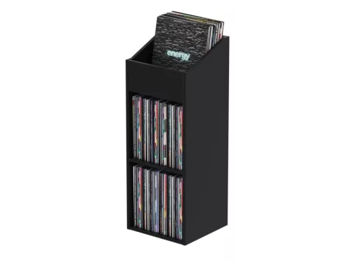 Glorious Record Rack 330 Black Bakelit lemez tartó bútor (Fekete)