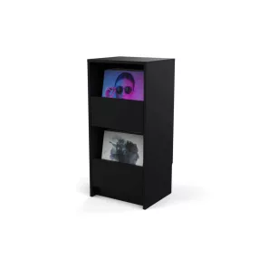   Glorious Vinyl Vault Black Bakelit lemez tartó szekrény (Fekete)