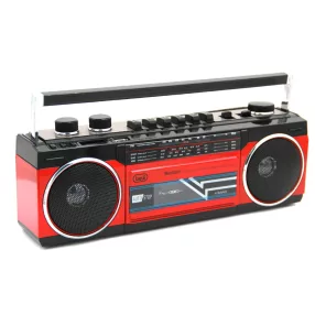   Trevi RR501 Hordozható kazettás rádió és MP3/USB lejátszó, Bluetooth funkcióval - piros