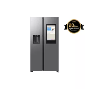   Samsung RS90F66BETEO Side-by-Side hűtőszekrény Family Hubbal 614 L, matt metál