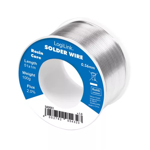 Logilink Forrasztóhuzal, 0,56 mm, 2% réztartalom, 100g (SA0001)