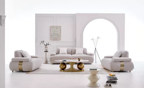 Delusso Incanto 3 részes kanapé szett - Beige, SEA-S-3-INCANTO20242