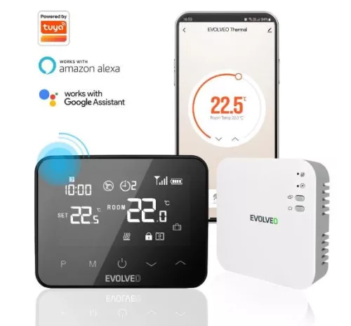 EVOLVEO Thermal, intelligens, vezeték nélküli, programozható termosztát