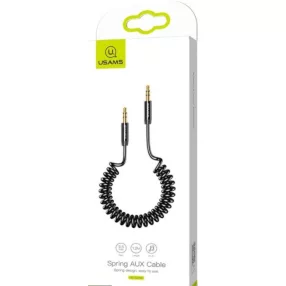   Usams SJ256YP01  aux kábel 3.5mm jack csatlakozóval, 120cm fekete, 1337677