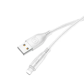 USAMS SJ266USB02 Lightning töltőkábel, fehér
