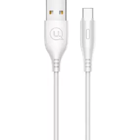   Usams SJ267USB02 U18 USB-ről USB Type-C-re adat és töltőkábel, 2A, 1 m, Fehér