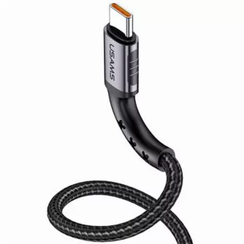 USAMS SJ289USB01 120cm-es usb-c textil borítású kábel flexibilis fejjel, 1323985