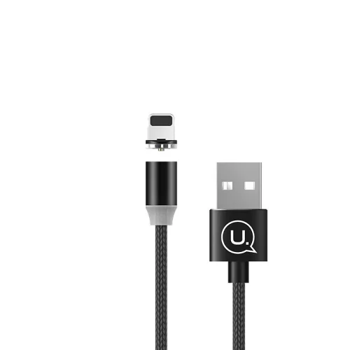 USAMS SJ292USB01Mágneses Lightning töltőkábel, fekete,  1299126