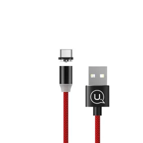   USAMS SJ293USB02 Mágneses Type-C töltőkábel, piros, 1299137