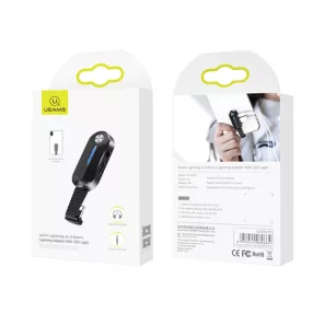   USAMS SJ358LN01 ligtning + jack adapter  led világítással, 1343866