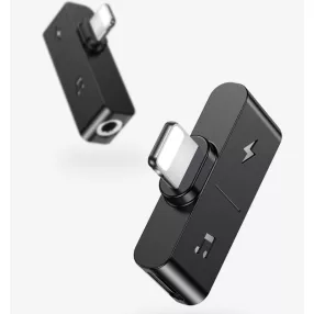   USAMS SJ386TC01 USB-C 2in1 töltő és fülhallgató adapter, 1324426