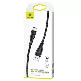 USAMS SJ398USB01 3M USB-C Adat és töltő kábel, 1323997