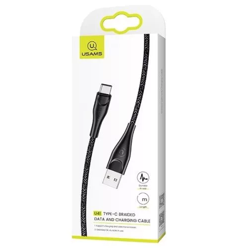 USAMS SJ398USB01 3M USB-C Adat és töltő kábel, 1323997