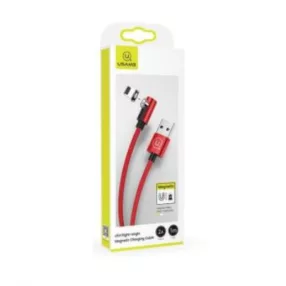   Usams SJ444USB02 Jobb Oldalas Mágneses Lightning Töltőkábel 100 cm piros, 1337685