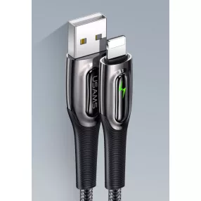   USAMS SJ469USB01 120cm-es okos lightning szövet borítású töltőkábel 1343871