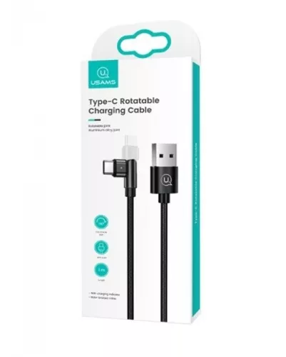 Usams SJ477USB01  Type-C töltőkábel, 180 fokban forgatható fejjel 1m 1349799