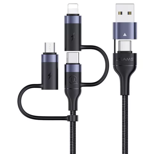 Usams SJ547USB01 5 az 1 ben töltőkábel usb-c, lightning és micro usb ouput, usb és usb-c input, PD, 60W 1435030