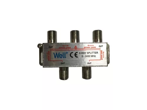 Well SPLT-FC/4-ST-WL Antenna F-elosztó 1 be 4 kimenet  5 - 2500 MHz