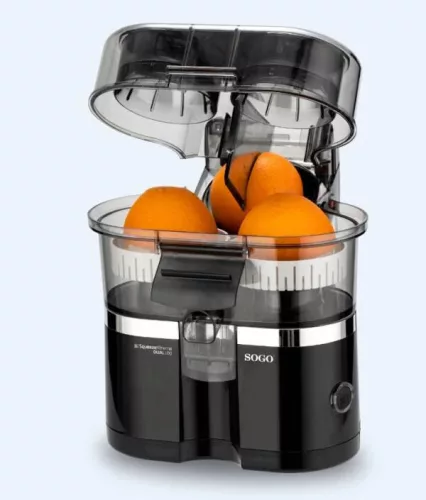 Sogo SS-5299 Dupla citrusfacsaró automata fedéllel és beépített narancsvágóval, 100W