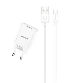   USAMS T21OCLN01 2,1A hálózati töltő adapter, 100 cm-es lightning kábellel