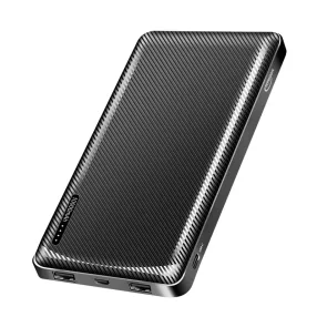   Loiglink Power bank 10.000 mAh, 2x USB-A, USB-C, micro-USB, fekete (TM045)