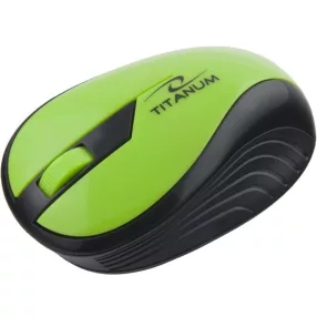   TITANUM VEZETÉK NÉLKÜLI 2.4GHZ OPTIKAI EGÉR 3D USB RAINBOW ZÖLD TM114G