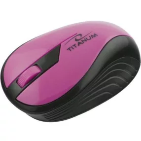   TITANUM VEZETÉK NÉLKÜLI 2.4GHZ OPTIKAI EGÉR 3D USB RAINBOW RÓZSASZÍN TM114P
