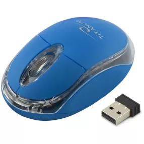   TITANUM VEZETÉK NÉLKÜLI 2.4GHZ OPTIKAI EGÉR 3D USB CONDOR KÉK TM120B