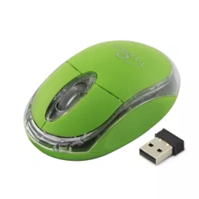   TITANUM VEZETÉK NÉLKÜLI 2.4GHZ OPTIKAI EGÉR 3D USB CONDOR ZÖLD TM120G